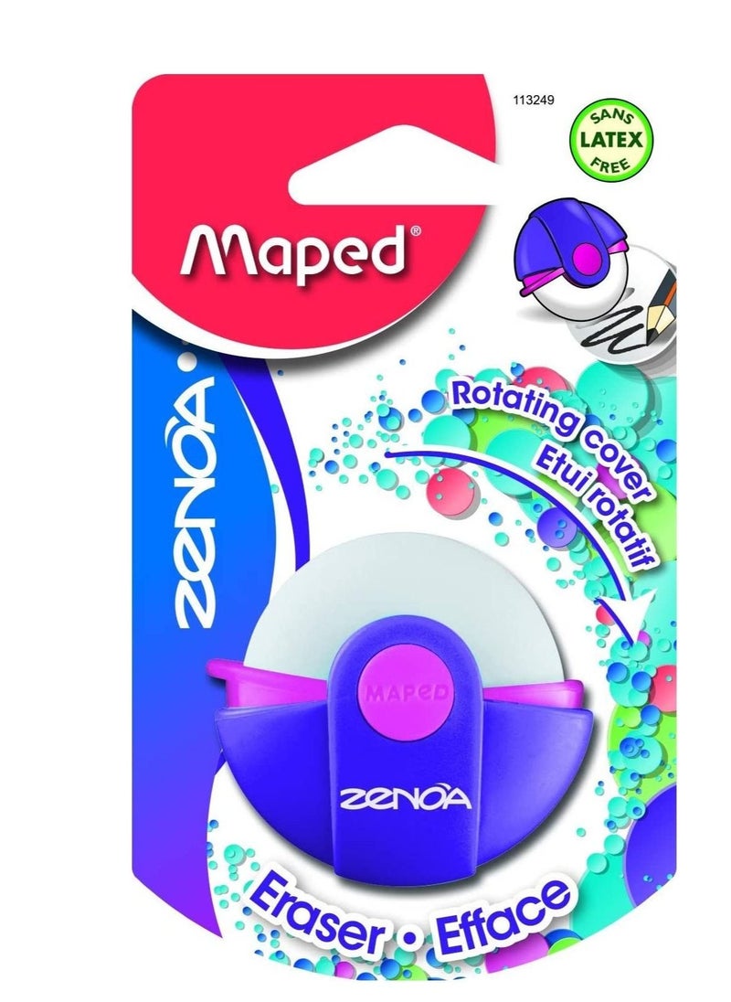 Maped - 1-Piece Zenoa Eraser With Rotating Cover Assorted Colours - Image 1