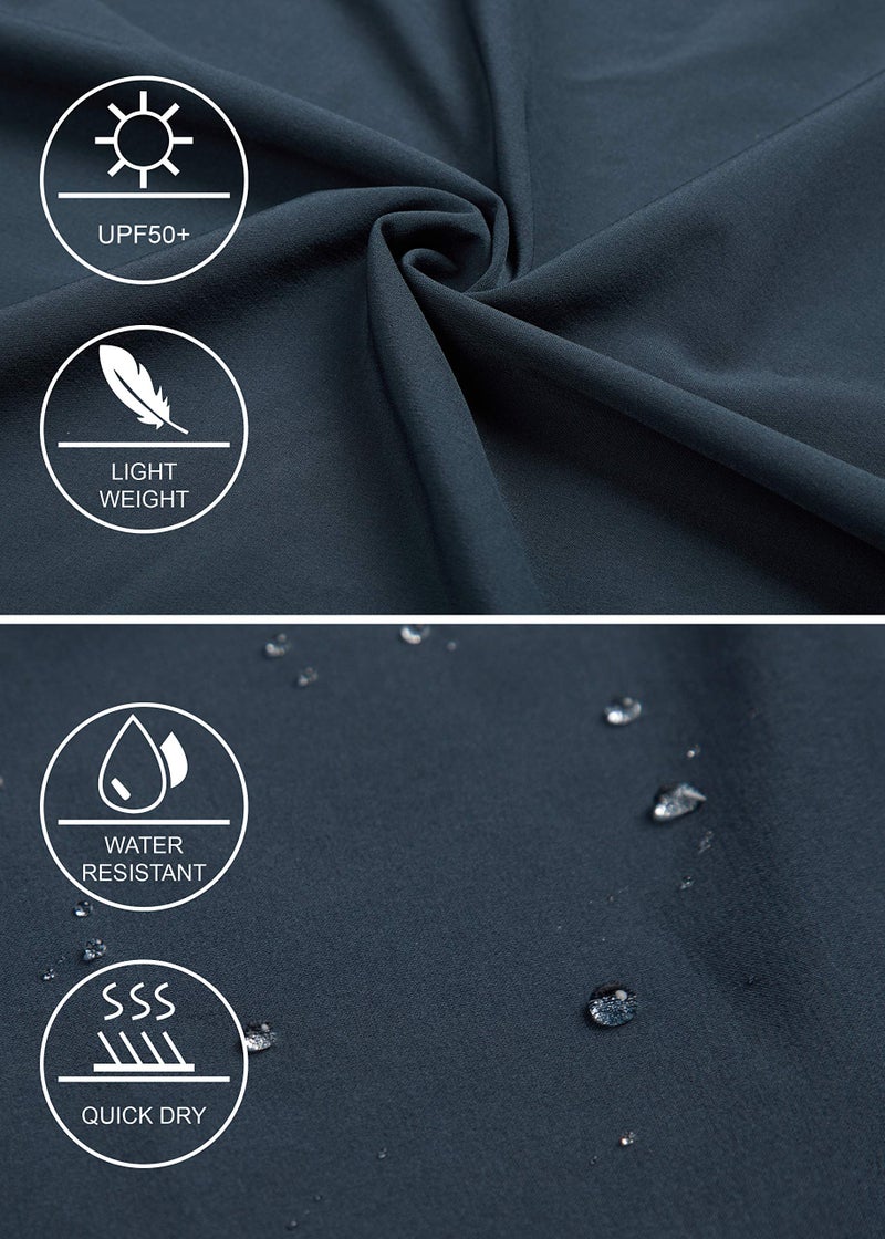 Libin Women's Quick Dry Hiking Capri Pants Lightweight Cargo Cropped Pants Water Resistant Outdoor Casual, Navy XL - Image 5