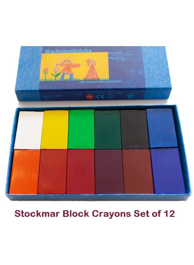 Stockmar STOCKMAR Beeswax Crayons, Set of 12 Blocks in Carton  - Image 3