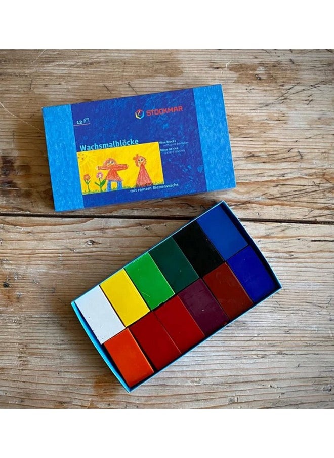 Stockmar STOCKMAR Beeswax Crayons, Set of 12 Blocks in Carton  - Image 5