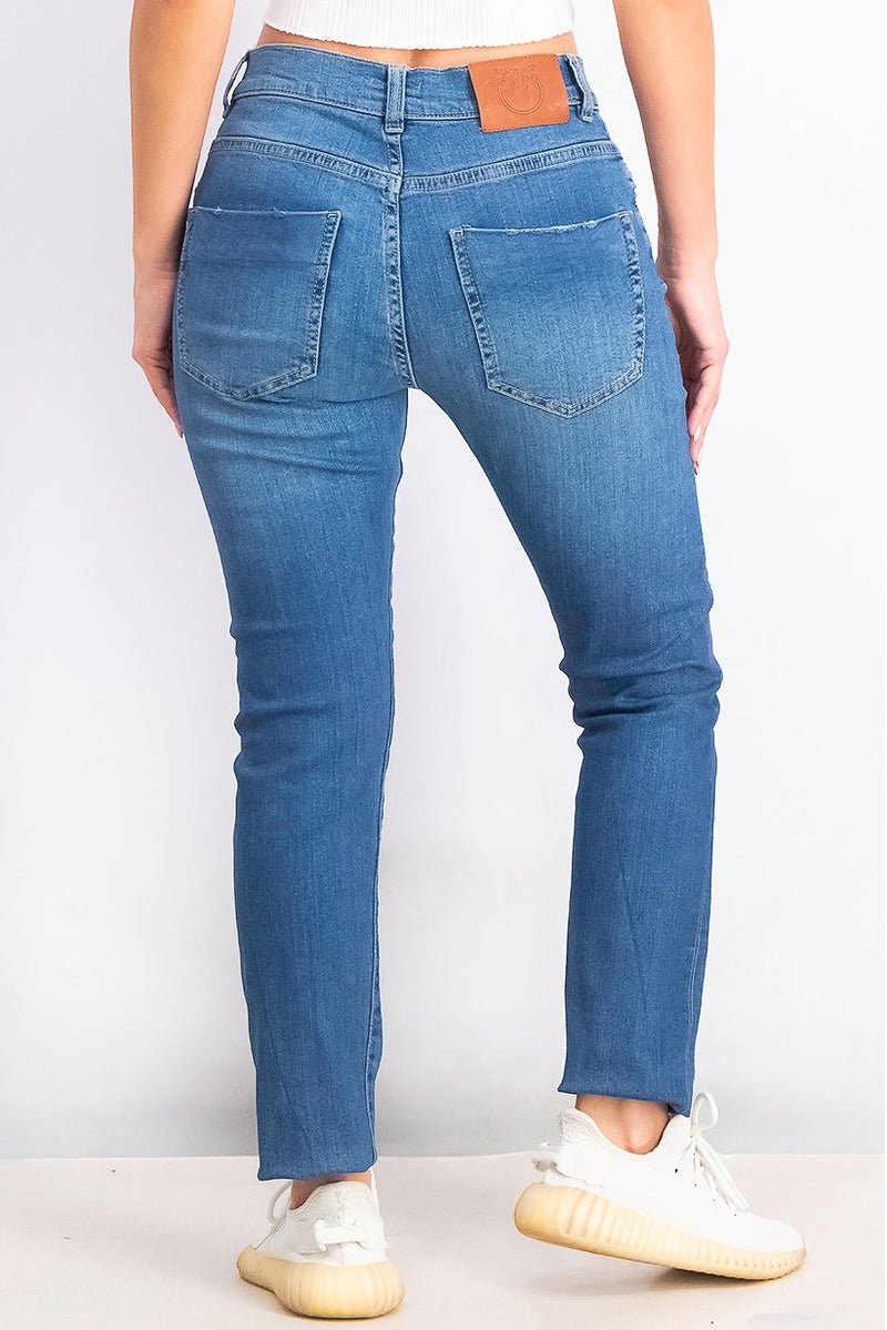 PINKO بنطلون جينز نسائي لوبيان 19 منخفض الخصر، أزرق فاتح - Image 3