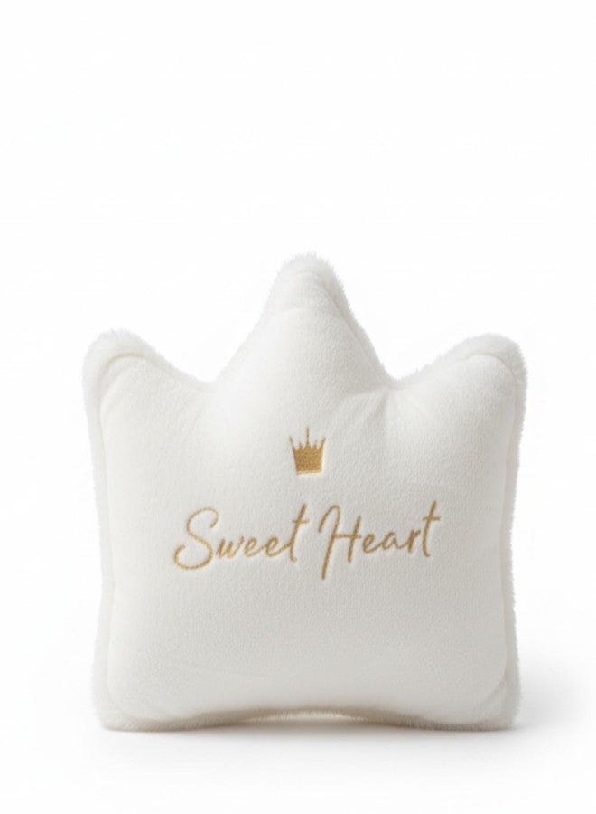 HAPPY BRO Toyes King Size White Pillow with Sweet Heart Embroidered – Soft & Cozy Decorative Cushion for Bed, Sofa, Living Room, Nursery & Gifting - Image 1