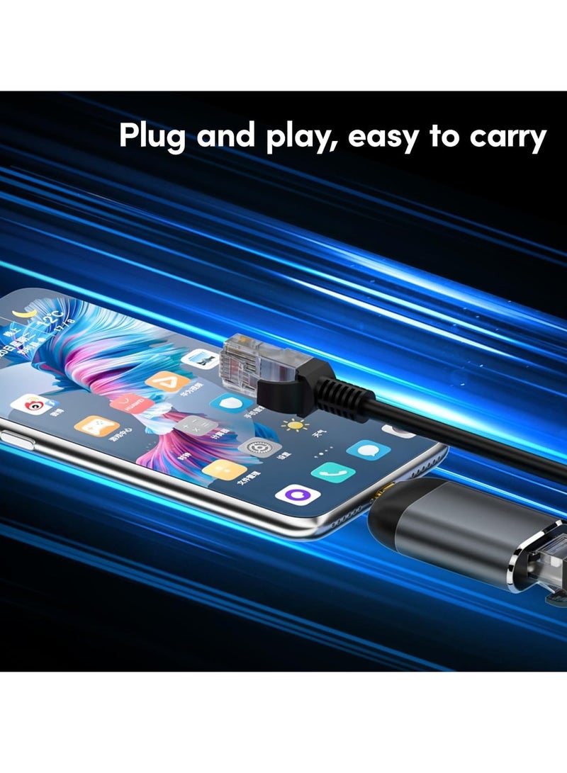 Compact Type C To Gigabit LAN Ethernet Converter Adapter Efficient Heat Dissipation Suitable For Laptop Office Streaming Type C To Ethernet Converter Usb C To Rj45 Ethernet Adapter For Laptop Mobile - Image 4