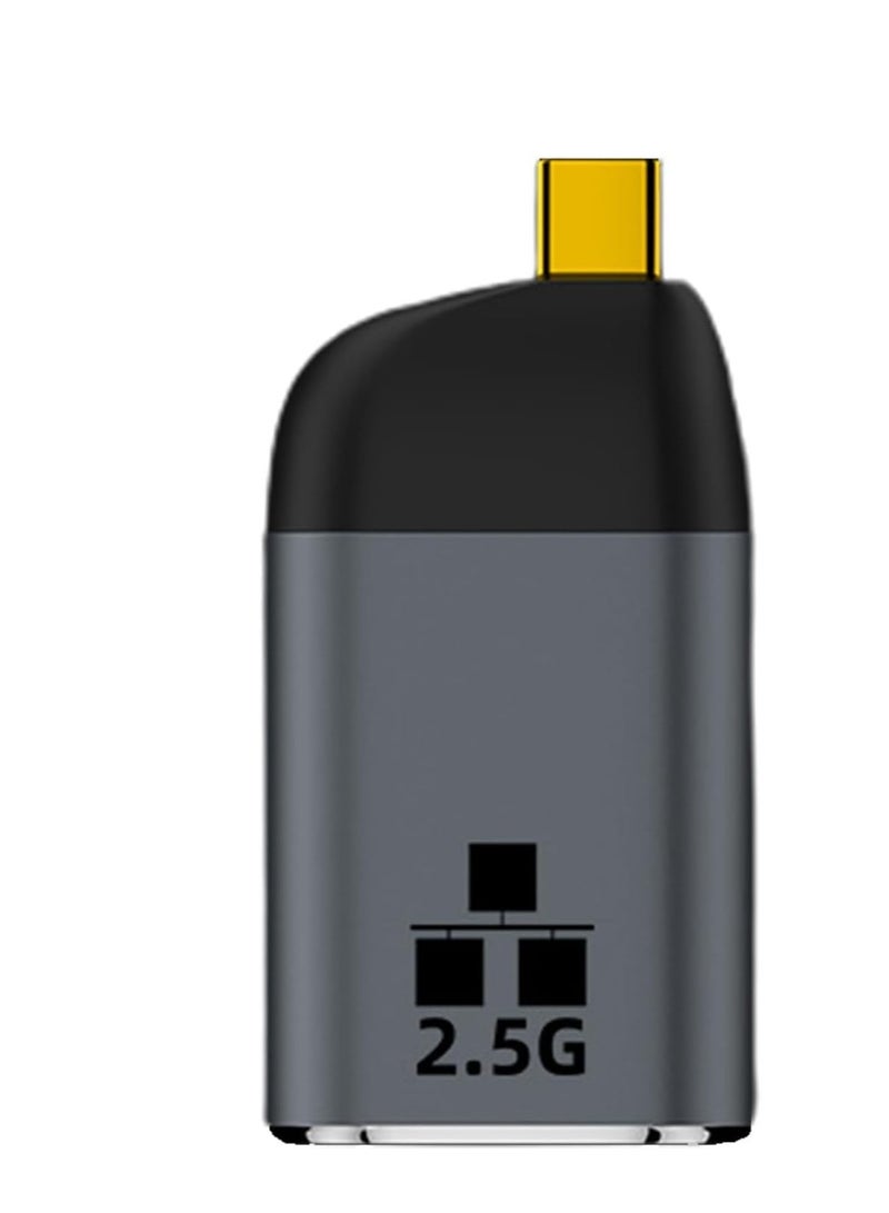 Compact Type C To Gigabit LAN Ethernet Converter Adapter Efficient Heat Dissipation Suitable For Laptop Office Streaming Type C To Ethernet Converter Usb C To Rj45 Ethernet Adapter For Laptop Mobile - Image 1