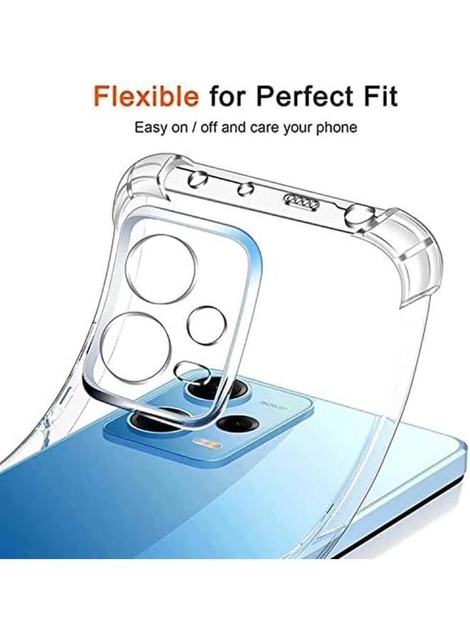 erorex 1 Plus 2 Plus 2Pcs Compatible With Xiaomi Redmi Note 12 Pro Tempered Glass Screen Protector And Case And Camera Lens Protector Clear Transparent Cover Hd Full Screen Tempered Glass Film Clear  - Image 5