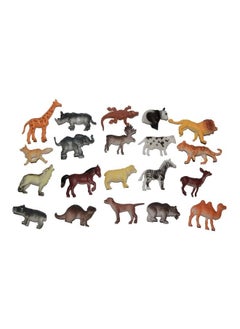 NIBEMINENT 20-Piece Zoo Wild Animals Figures Set TOWildanimalsSmall20 