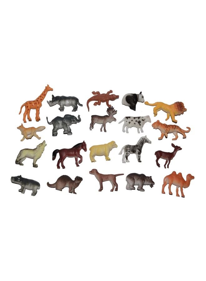 NIBEMINENT 20-Piece Zoo Wild Animals Figures Set TOWildanimalsSmall20 