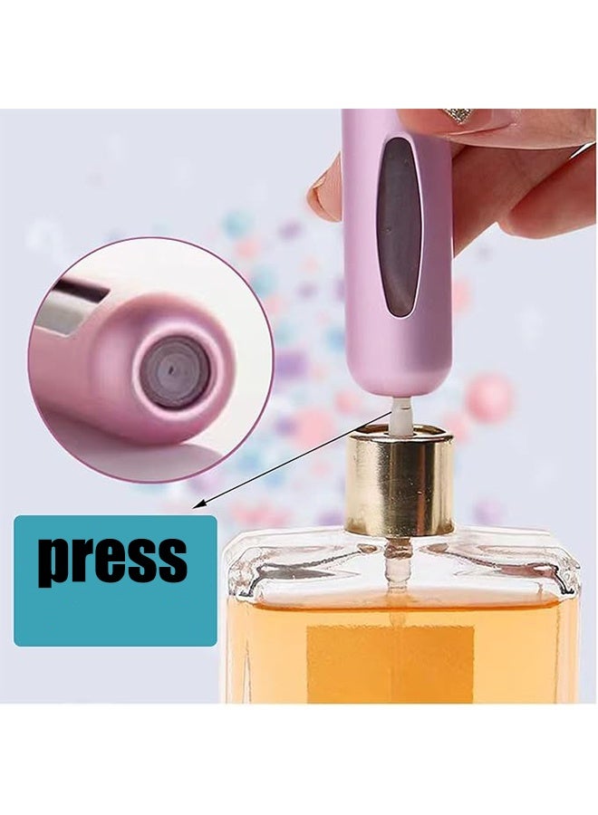 واي جيه 5 قطع المحمولة أسفل قابلة لإعادة الملء العطور رذاذ رذاذ زجاجة عطر مجموعة للسفر - Image 4