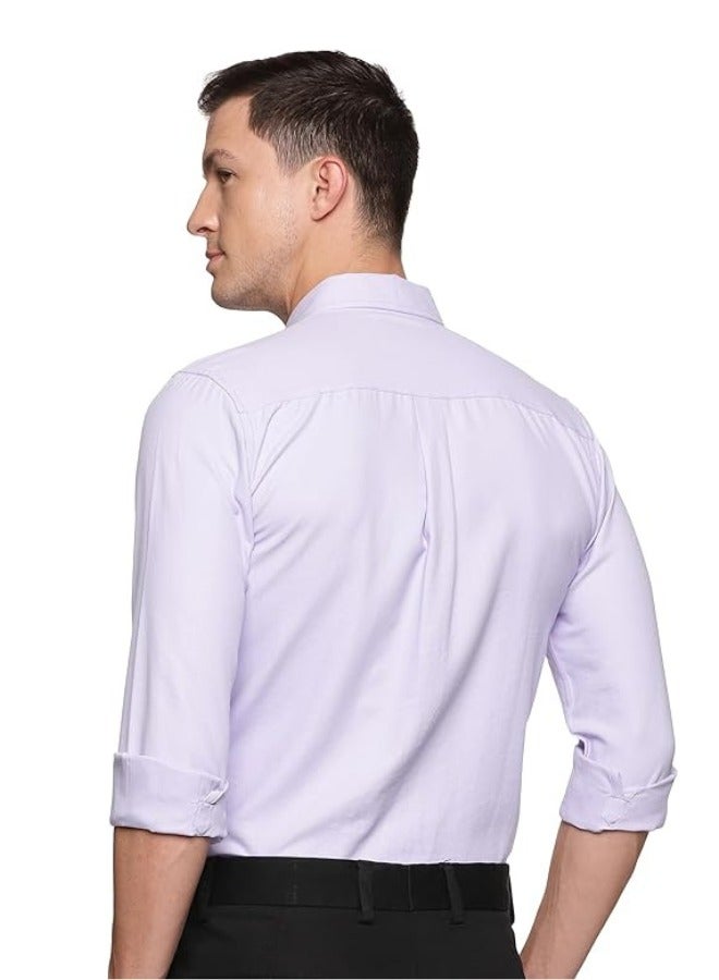 U.S. ELK Men's Button Down Shirt | Casual Slim Fit Shirt | Long Sleeve Oxford Shirts For Men | Smart Fit Cuff - Image 3