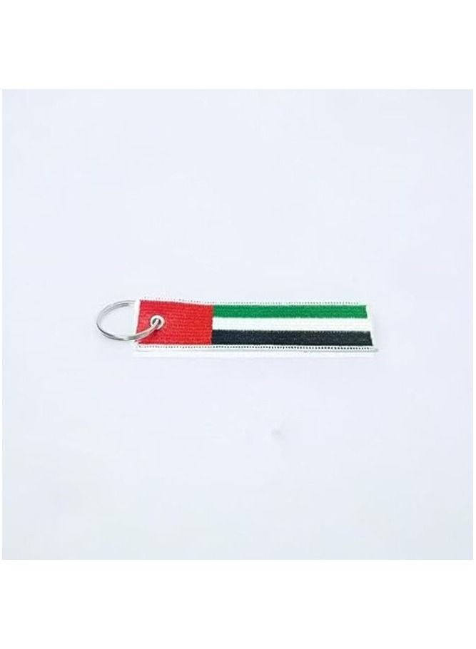 MIRFA UAE Flag Keychain Tag with Key Ring, EDC for Motorcycles, Scooters, Cars and Gifts Flag Key Chain, 100% Embroidered - Image 2