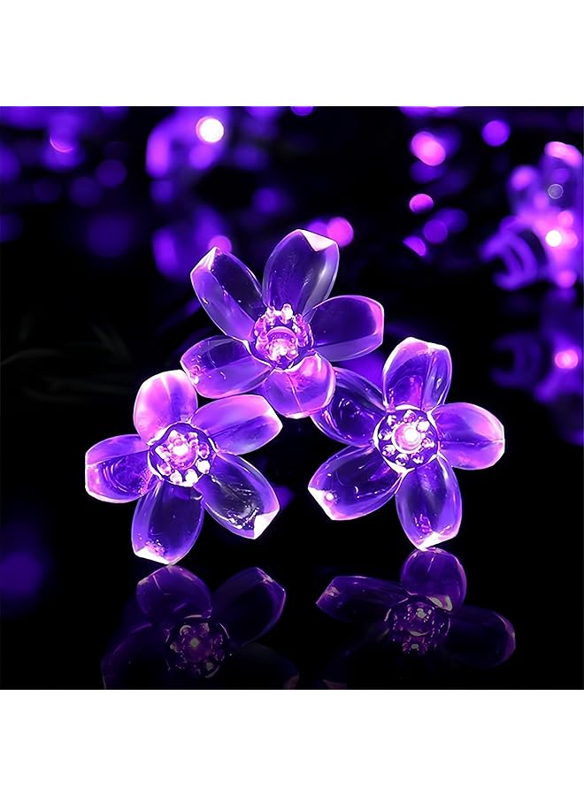 erorex 2Pack String Light Battery And Usb Powered 19.6Ft 6M Purple 40Led Cherry Blossom String Light Indoor Outdoor Decoration Ideal For Garden Birthday Wedding Party - Image 5