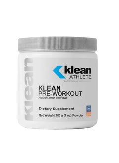 Klean Athlete Pre-Workout | Unique Formula With Beet Root Extract, Vitamin C, And Organic Caffeine To Support Athletic Endurance | 7 Ounces | Natural Lemon Tea Flavor