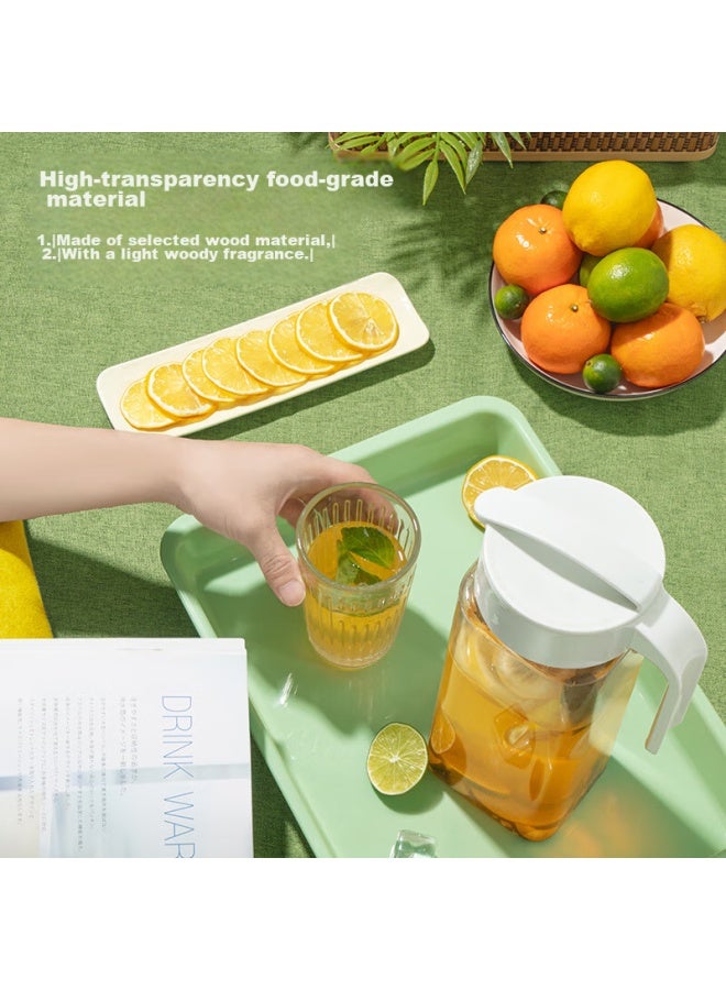Asvel Plastic Cold Water Pitcher, Large Capacity, For Brewing Tea, Refrigerator Juice Pitcher, Food-grade, Heat-resistant, 2.1l - Image 2