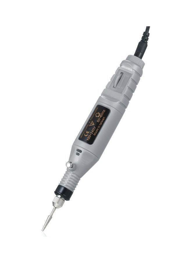 NIBEMINENT 14 Piece Mini Electric Grinder Drill Tool Grey 22.5x4.5x11.5cm - Image 1