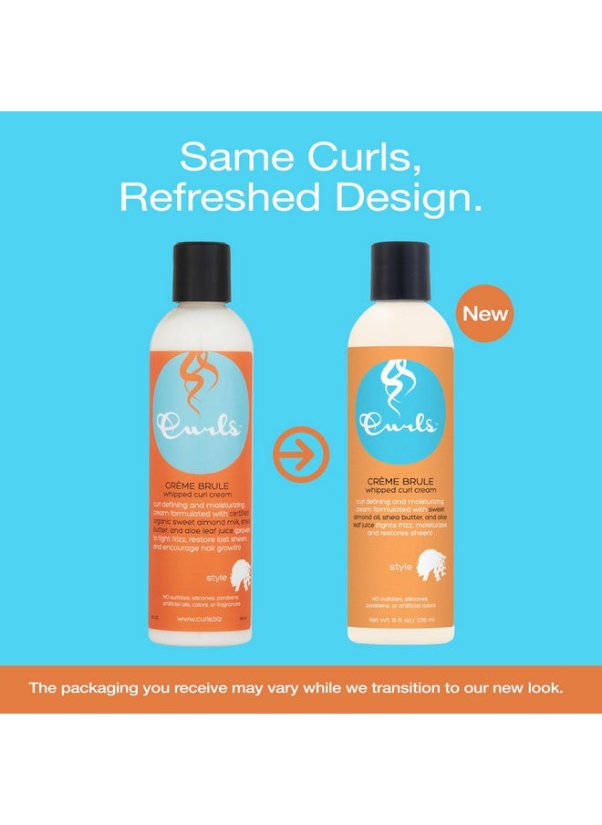 Curls - Curls Crème Brule Whipped Sculpting Cream - Dry, Wavy, Curly, and Textured Hair - Fights Frizz and Defines Refresh and Rehydrate, 8oz - Image 1