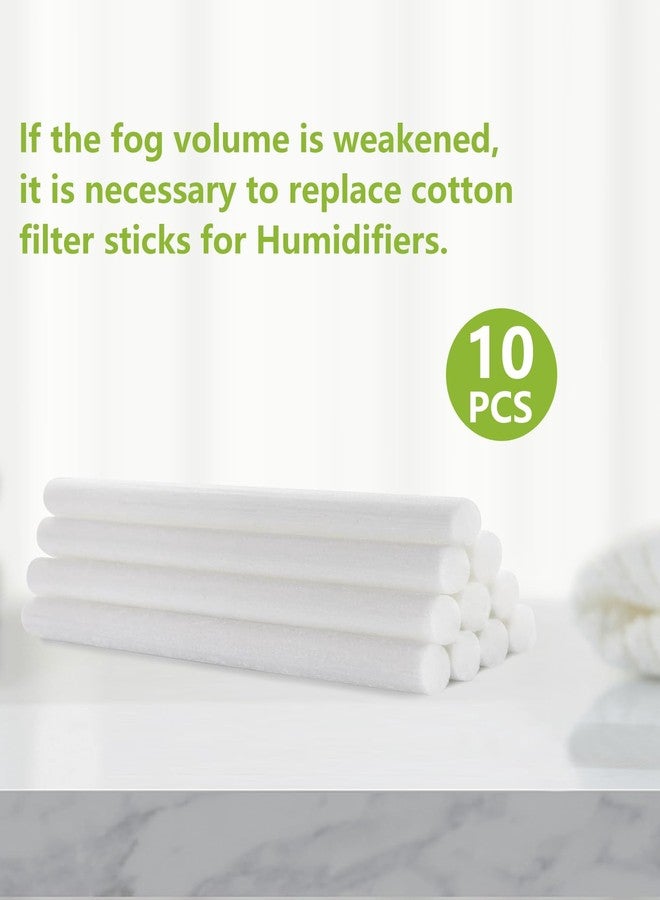 HOTLIFE 10 Pieces Humidifier Cotton Sticks Filter Replacement, Refill Sticks Filter Replacement Wicks for Cool Mist Humidifier Portable Personal Small Humidifier (8 x 100mm), white filiter - Image 4