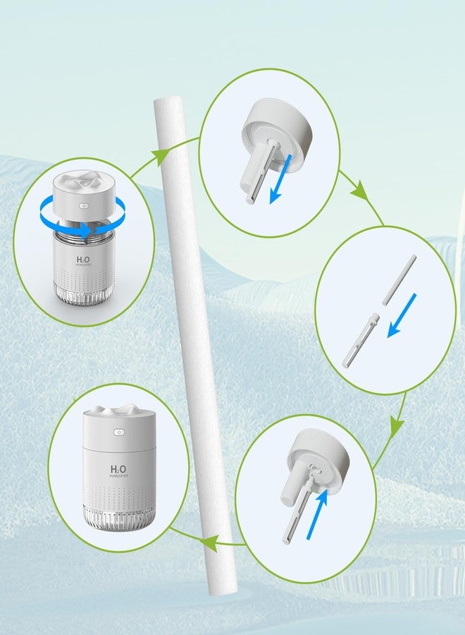 HOTLIFE 10 Pieces Humidifier Cotton Sticks Filter Replacement, Refill Sticks Filter Replacement Wicks for Cool Mist Humidifier Portable Personal Small Humidifier (8 x 100mm), white filiter - Image 5
