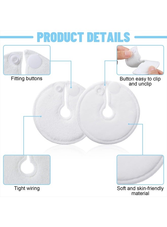 Tondiamo 28 Packs G Tube Pads Holder Abdominal G Tube Button Pads Soft G Tube Covers Absorbent G Tube Pads Feeding Tube Accessories Peg Tube Supplies Feeding Tube Pads Cotton Pads for Nursing Care(White) - Image 3