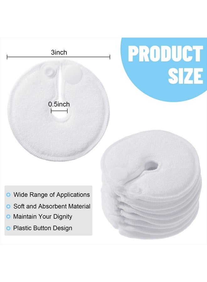 Tondiamo 28 Packs G Tube Pads Holder Abdominal G Tube Button Pads Soft G Tube Covers Absorbent G Tube Pads Feeding Tube Accessories Peg Tube Supplies Feeding Tube Pads Cotton Pads for Nursing Care(White) - Image 4
