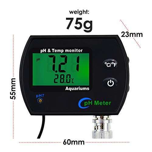 DANOPLUS 2-in-1 Combo pH & Temperature Meter Water Quality Tester Replaceable BNC pH Electrode for Aquariums Hydroponics Tanks Aquaculture Laboratory - Image 4