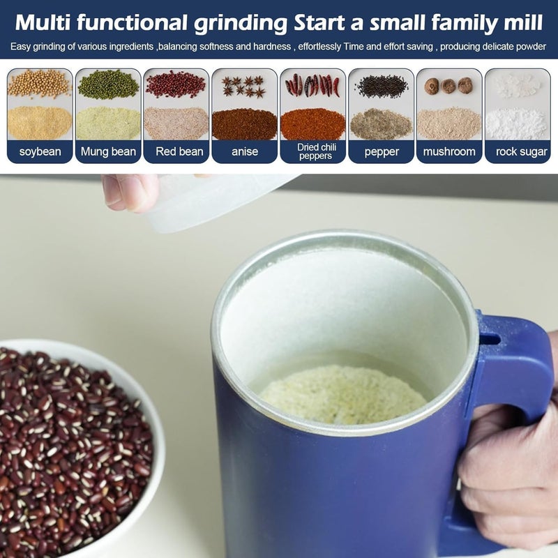 Coffee Grinder Electric Spice Grinder 300W, Stainless Steel Bowl 600ml, Eight-Blade Knife, Multipurpose Grinder for Coffee Beans, Nuts, Seeds, Herbs, Grains (600ml)