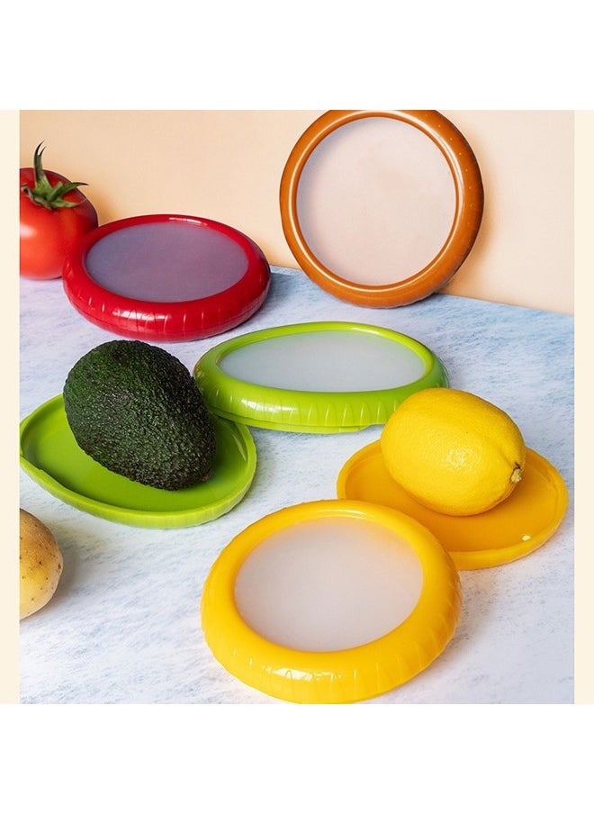 NKX Set of 4 Airtight Fruit Storage Containers Fresh-Keeping Box with Silicone Film  - Image 1