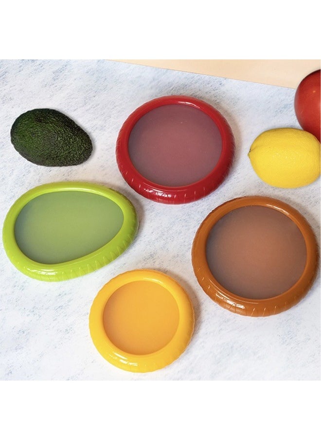 NKX Set of 4 Airtight Fruit Storage Containers Fresh-Keeping Box with Silicone Film  - Image 2