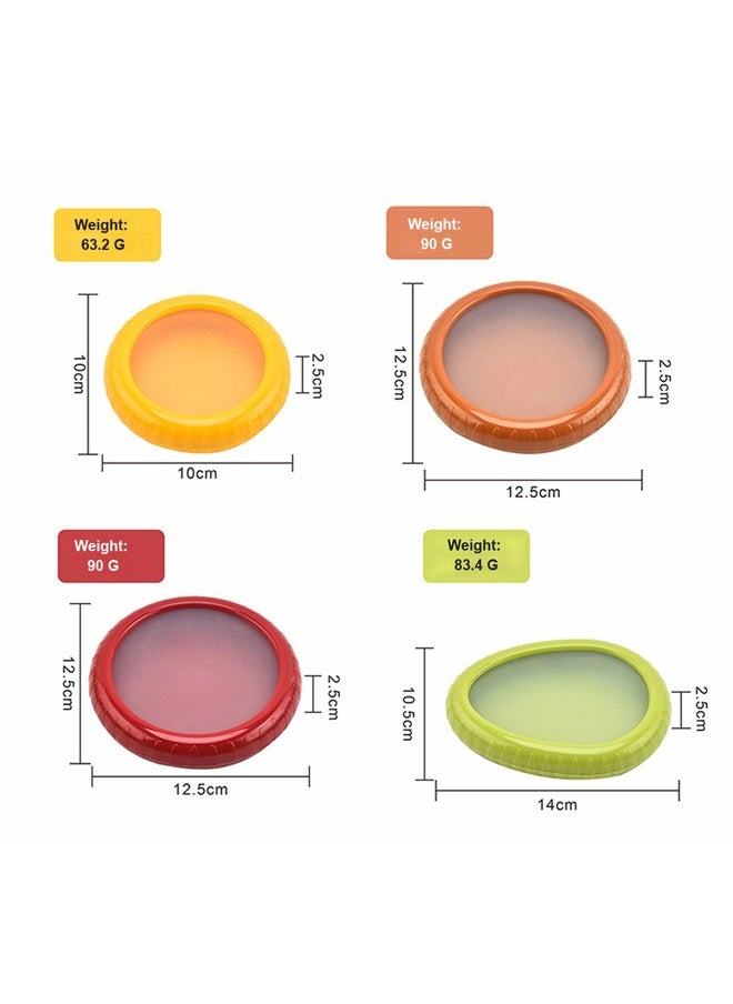 NKX Set of 4 Airtight Fruit Storage Containers Fresh-Keeping Box with Silicone Film  - Image 5