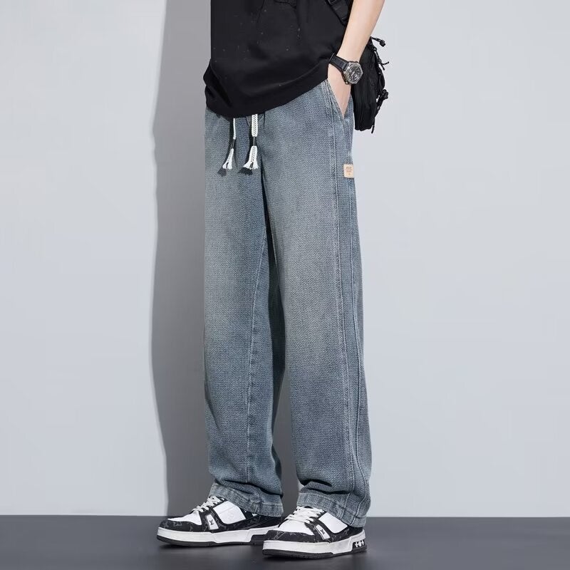 Unisex Classic Denim Jeans Loose Fit Daily Outdoor Wear - Image 1