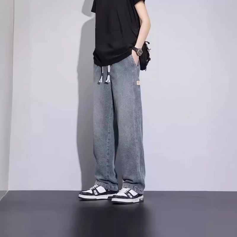 Unisex Classic Denim Jeans Loose Fit Daily Outdoor Wear - Image 4