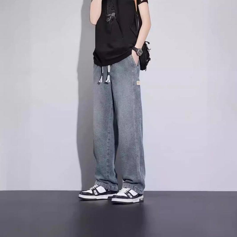 Unisex Classic Denim Jeans Loose Fit Daily Outdoor Wear - Image 2