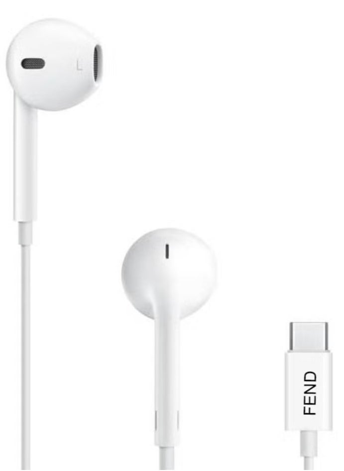 Generic - USB-C Earpods with High-Quality Audio, Inline Remote & Microphone – Compatible with iPhone 16 Series (16, 16 Plus, 16 Pro, 16 Pro Max) - Image 1