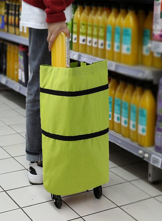 AG E-Com Collapsible Folding Shopping Bag with Wheels Shopping Cart Grocery Trolley Bag - Image 4