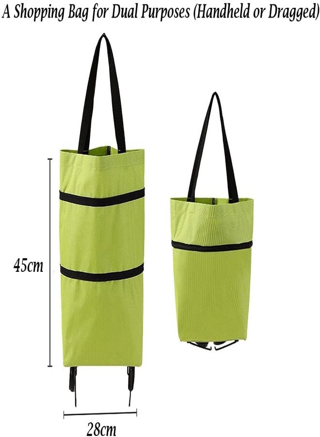 AG E-Com Collapsible Folding Shopping Bag with Wheels Shopping Cart Grocery Trolley Bag - Image 5