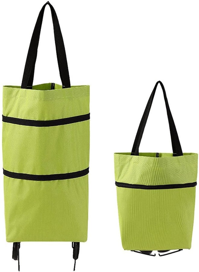 AG E-Com Collapsible Folding Shopping Bag with Wheels Shopping Cart Grocery Trolley Bag - Image 1