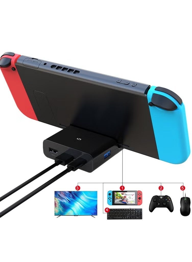 محطة توصيل Switch محول концентратор متعدد المنافذ USB C إلى HDMI محطة شحن PD محمولة لجهاز Switch OLED للاتصال بالتلفزيون - Image 2