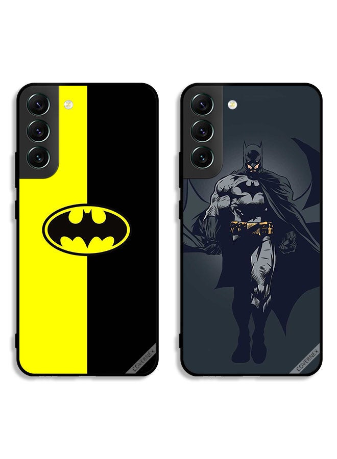 Covernex Two Cases For Samsung Galaxy S22 5G Protective Covers Batman Logo and Batman Art - Image 1