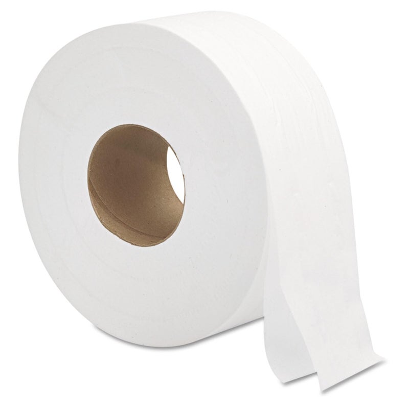 General Supply 9JUMBO Jumbo Roll Bath Tissue 2Ply 9 White Case of 12 - Image 2