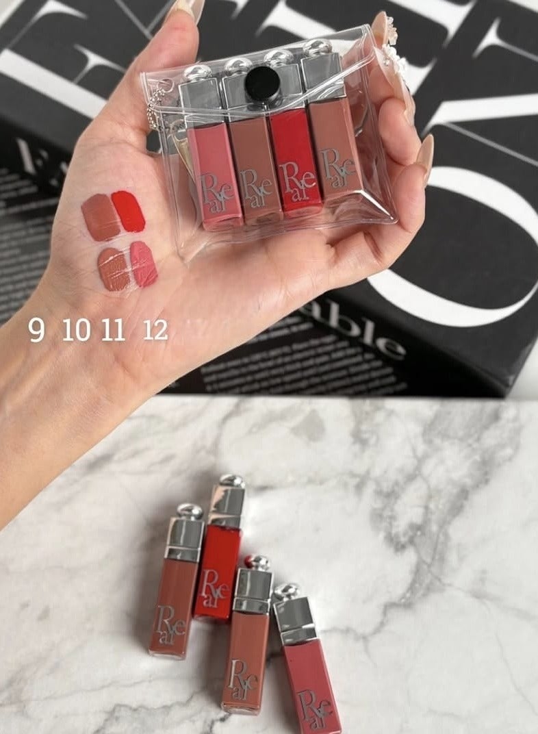 ريال بيوتي أحمر الشفاه روج سائل ثابت مجموعة من 4 قطع