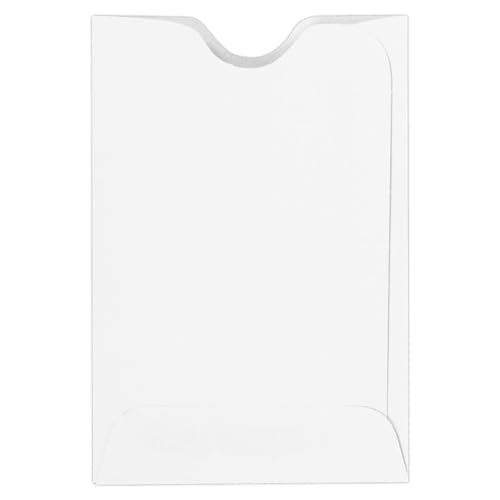LUXPaper Credit Card Sleeves | 2 3/8" x 3 1/2" | White | 24lb. Text | 50 Qty - Image 1