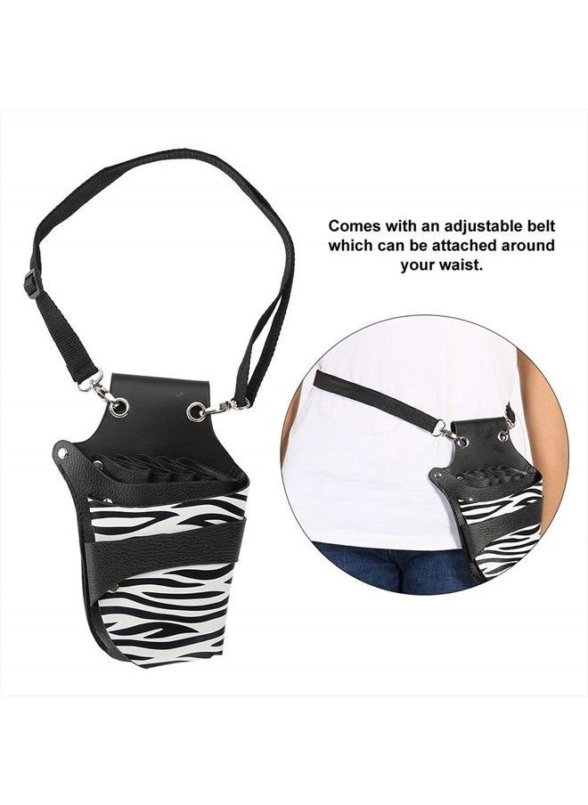 Semme Hair Scissor Holster, Hairdressing Pouch Barber Shears Holster Hairdressing Salon Scissors Kit Bag Scissors Holder Pouch for Hair Stylist with Rivet Clips Waist Shoulder Belt(5 Scissor Pouches)  - Image 5