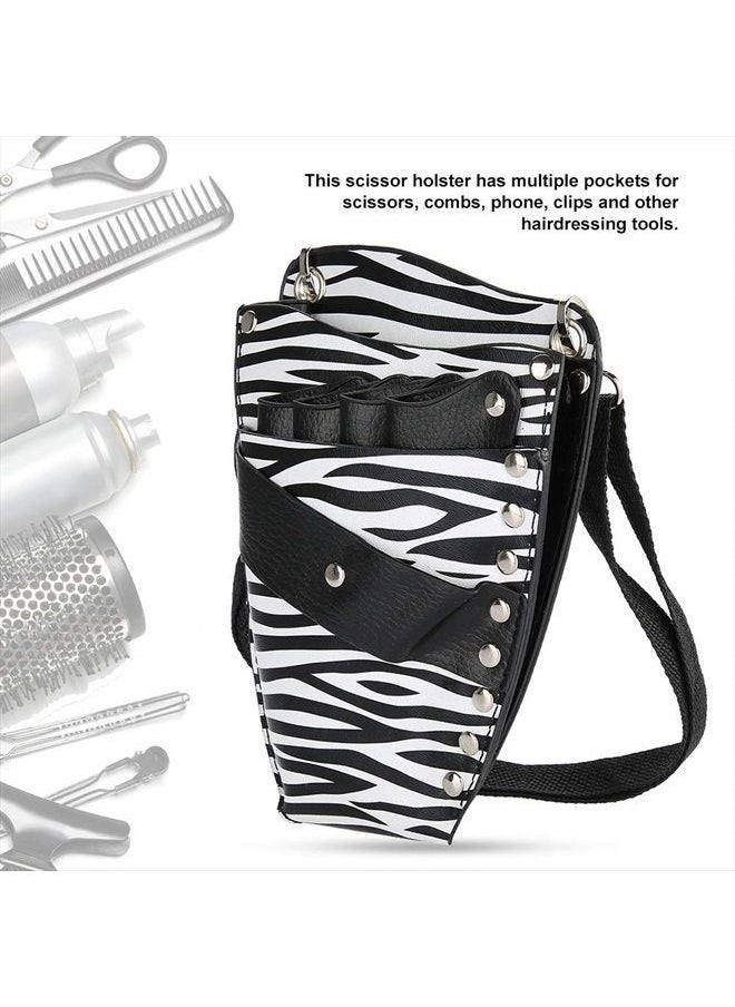 Semme Hair Scissor Holster, Hairdressing Pouch Barber Shears Holster Hairdressing Salon Scissors Kit Bag Scissors Holder Pouch for Hair Stylist with Rivet Clips Waist Shoulder Belt(5 Scissor Pouches)  - Image 3