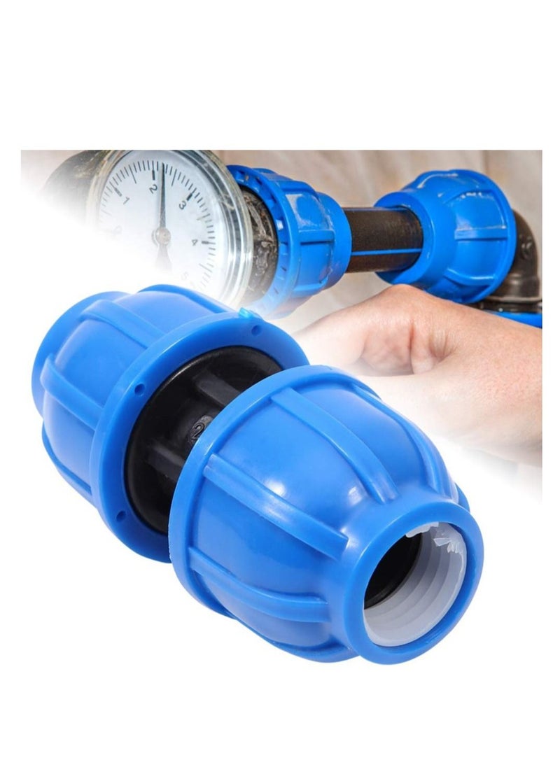 Excefore - Water Pipe Connector, 5 Pcs PE Plastic 20 mm to 20 mm Straight Pipe Connection Adapter, Quick Connect Hose End Connector Kit for Water Gun and Pipe - Image 1