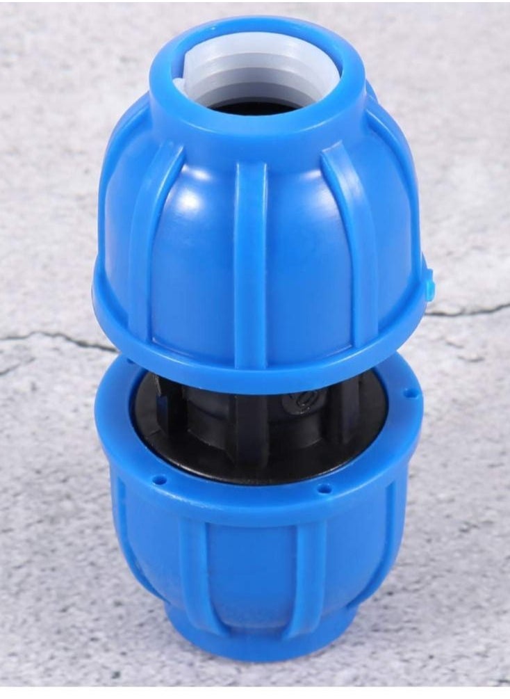 Excefore - Water Pipe Connector, 5 Pcs PE Plastic 20 mm to 20 mm Straight Pipe Connection Adapter, Quick Connect Hose End Connector Kit for Water Gun and Pipe - Image 1