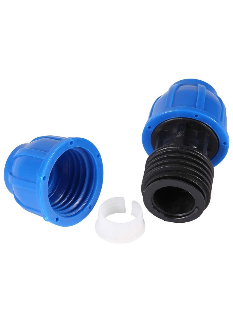 Excefore - Water Pipe Connector, 5 Pcs PE Plastic 20 mm to 20 mm Straight Pipe Connection Adapter, Quick Connect Hose End Connector Kit for Water Gun and Pipe - Image 1