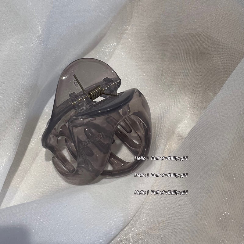 Generic Alien Shark Hair Claw Autumn Winter Trendy 2022 High Ponytail Clip 6# gray-shaped ball catch clip