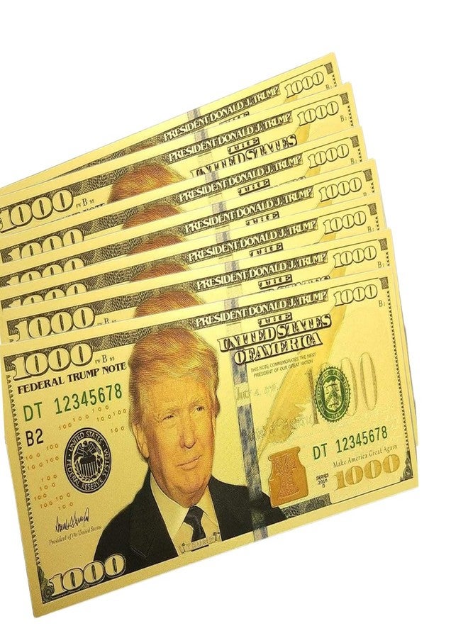 blinkee Pack of 10-1000 President Donald Trump Gold Plated Bookmark for Books - Image 1