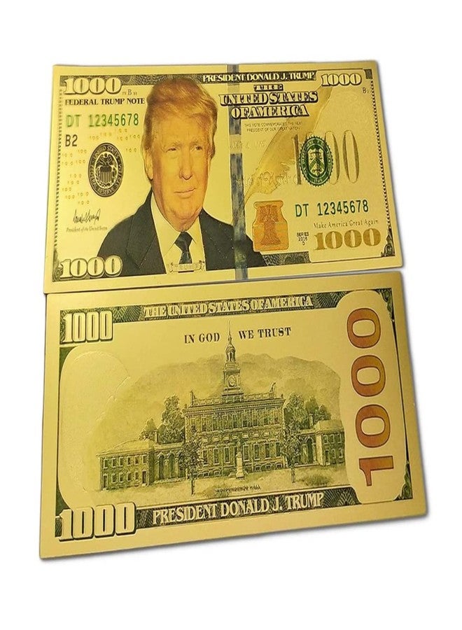 blinkee Pack of 10-1000 President Donald Trump Gold Plated Bookmark for Books - Image 4