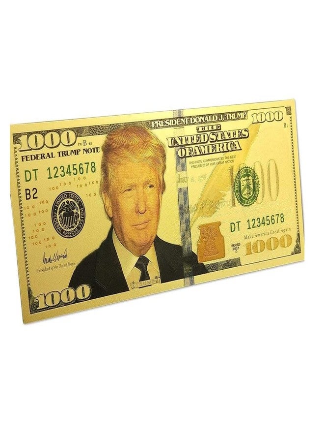 blinkee Pack of 10-1000 President Donald Trump Gold Plated Bookmark for Books - Image 2
