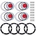 CheeMuii 3595995 Hub Cap Window Cover Kit for 3434009 Hub Caps 4 Set 3595995 Hubcap Oil Window with Plugs Gaskets and Bolts Replace for Stemco 3434009 Semi Truck Trailer Hub Caps - Image 2